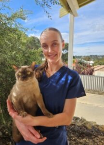 Chelsea and Noodle the cat