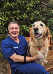 Dr Nev and Maggie the Goldie
